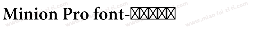 Minion Pro font字体转换